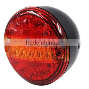 Led Trailer Light Hamburger 12/24v Round Led Truck Rear Stop Lamp thumbnail-3