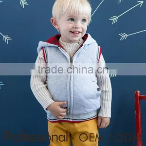 2015 Fashion Children's Hooded Thicken Padding Vest Autumn/winter Waistcoat for 2 -12 Years Old Kids Factory Price thumbnail-2