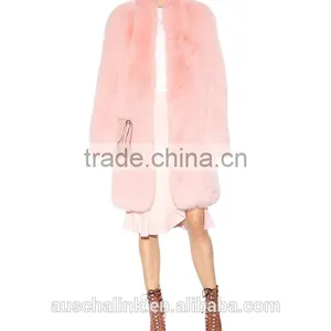 2016 Best Selling Winter Women Pink Sexy Fox Fur Coat OEM Service thumbnail-1