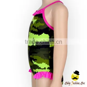 YZA-001 Yihong Fancy Baby Swimsuit Printed Pattern Ruffle One Piece Toddle Girls Swimsuit Beachwear Designs thumbnail-4