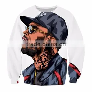New Cartoon 3d Chris Brown Character Sweatshirt Jumper Sweatshirt Hoodies Pullovers Outerwear Winter Sportsuit thumbnail-1