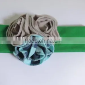 Children Summer Flower Hairband Baby Girl Little Rose Colorful Cotton Elastic Headband Wholesale 2016 thumbnail-1