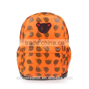 2016 New Design Wholesale Canvas Yellow Kids School Bag thumbnail-1