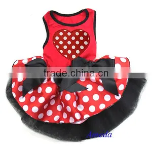 Valentine's Day Red Polka Dots Heart Party Dress Cat Pet Small Dog Clothes XS-L thumbnail-1