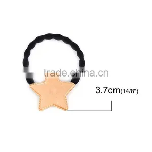 Zinc Based Alloy DIY Resin Mold For Jewelry Making Hair Ties Pentagram Star Gold Plated & Black thumbnail-2