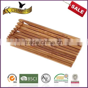 Charmkey Bamboo Needle Single Point Bamboo Crochet Hook Set for T Shirt Yarn to Crochet Blankets thumbnail-2