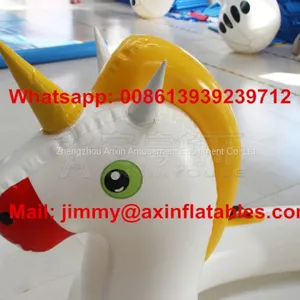 Popular 0.9MM PVC Swimming Pool Water FloatingToys,Inflatable Pool Water Floaties,Inflatable Unicorn Float For Sale thumbnail-2