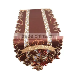 Nice Embroidery Designs Maple Leaf Table Runner for Decoration thumbnail-4