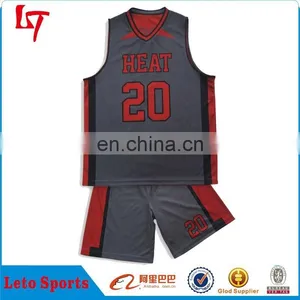 Youth Basketball Team Set Basketball Jogging Suit Polyester Dry Fit Basketball Uniform thumbnail-1