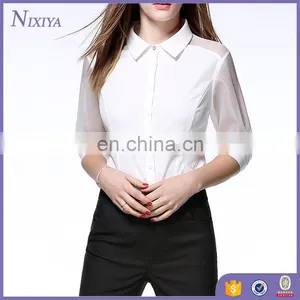 Office Style Long Sleeve Coolmax Women Summer Tops thumbnail-1