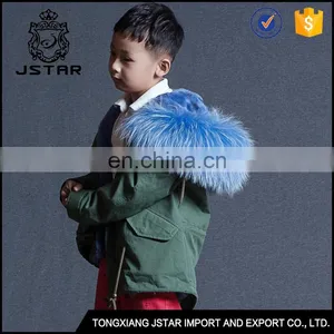 2017 Top Selling Products Childrens Faux Fur Collar Jacket Coats Sale thumbnail-1