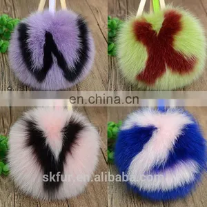 Letters Design Fox Fur Key Chain thumbnail-4
