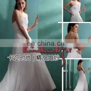 EB1995E 2015 Hot Sell Spring Taffeta Lace Sweet Heart Neckline Bridal Dress thumbnail-1