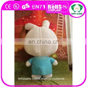 HI CE New Version Fat Rabbit Inflatable Mascot Costume thumbnail-3