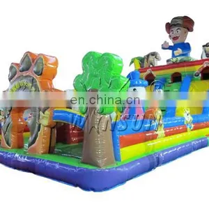 Inflatable Scivolo Gonfiabile Con Piattaforma ad Ostacoli thumbnail-1