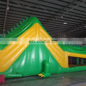 New Inflatable Green Hippo Obstacle Course thumbnail-5