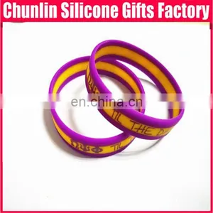Beutiful 3 Layers Silk Printing Silicone Wristbands thumbnail-3