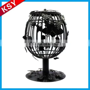Top Quality Wall Hanging Bottle Lantern Metal Tree Branch Chandelier Candle Holder thumbnail-3