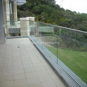 Aluminum Deck Railing / Glass Balustrade / U Channel Glass Railing for Balcony thumbnail-3