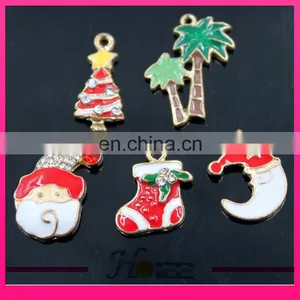 Hma004 Christmas Hat Santa Sock Pendant Rhinestone Pendant for Christmas thumbnail-2