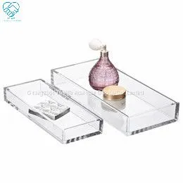 To Win Hotel Plastic Stacking Tray Clear Square Acrylic Food Serving Tray for Restaurant thumbnail-1