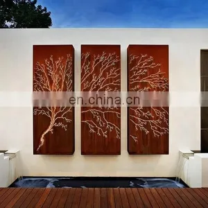 Indoor Corten Steel Screen Wall thumbnail-3