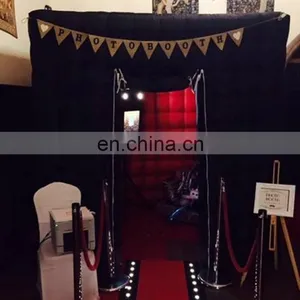 Hot Sale Wedding Party Selfie Props Blow Up Enclosure Black Cube Tent LED Lighted Inflatable Photo Booth thumbnail-6