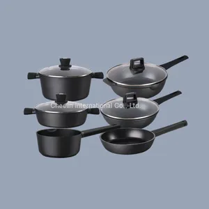 Non-stick Die Cast Aluminium Cookware Set With Soft Touch Handle thumbnail-1