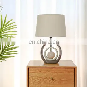Nordic Art Style Custom Living Room Standing Desk Light Bedside Ceramic Lamps for Home Decor thumbnail-1