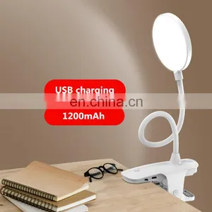 USB Clip Rechargeable Table Lamp Touch Switch to Learn Reading Battery Led Table Lamp 5W 1200mAh thumbnail-6
