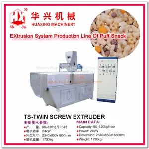 Twin Screw Extruder for Chocolate Core Filling Puffed Snacks Food thumbnail-1