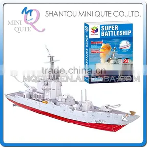 Mini Qute Super Battleship Building Blocks 3d Paper Puzzle Diy Model Cardboard Jigsaw Puzzle Game Educational Toy NO.B468-1 thumbnail-1