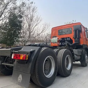 Used HOWO 6x4 3 Axle 375HP 371HP 420HP 10 Tires Trailer Head thumbnail-2
