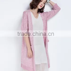 Spring Fashion Long Sleeves Cardigan Knit Sweater Casual Cardigan for Women thumbnail-3