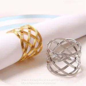 Cheap Wholesale Iron Napkin Buckle Simple Wrapped Wire Napkin Ring thumbnail-4