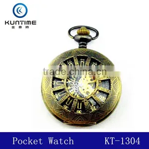 Brass Bronze Mechanical Steampunk Skeleton Automatic Mechanical Watch thumbnail-1