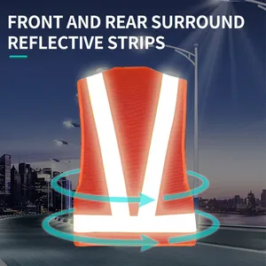 Safety Vest With High Visibility and Reflective Safety Vest, Men's and Women's Work Vests With Reflective Strips thumbnail-5