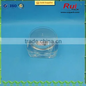 Cosmetic Clear Square Shape Acrylic Plastic Jar With Plastic Cap thumbnail-1
