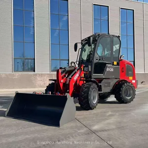 Europe Popular Mini Loader Wolf Loader HZM811 With Cabin and Wide Tires thumbnail-1