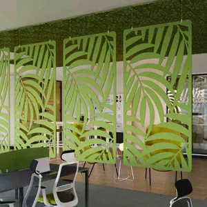Sound Absorbing PET Felt Acoustic Hanging Screen Modern Desk Divider for Office and Living Room Partition thumbnail-1