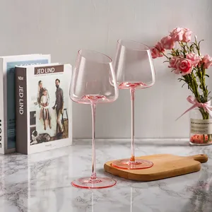 Lead Free Red White Clear Pink Wine Glasses Crystal Red Wine Glasses Champagne Cocktail Glasses Cup thumbnail-2