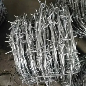 Real Barbed Wire Roll Heavy Duty Strong and Durable Barbed Wire Security Fence thumbnail-1