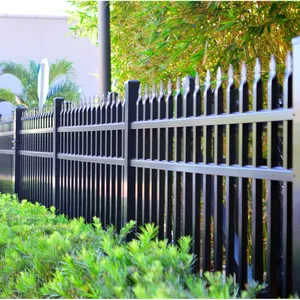 Factory Direct Zinc Steel Wrought Iron Garden Fence for Outdoor Decoration thumbnail-1