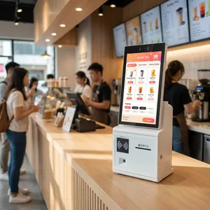Aonpos APK27 Capacitive Touch Interactive Kiosk High Speed Payment Terminal Fast Food Self-service Terminal thumbnail-2