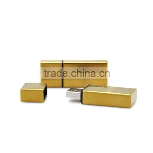 1Gb Metal Usb Flash Laser Gold Color thumbnail-1