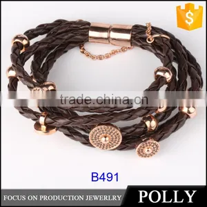 Hotsale Fashion 925 Sterling Sliver PU Bracelet thumbnail-1
