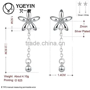 Newest Fashion Style With Diamond Silver Plated Earring thumbnail-3