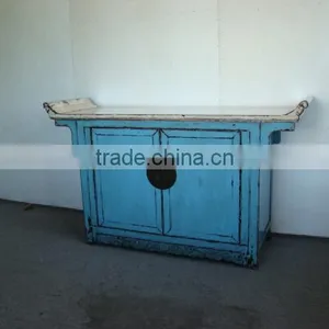 Chinese Antique Furniture Blue Sideboard thumbnail-1