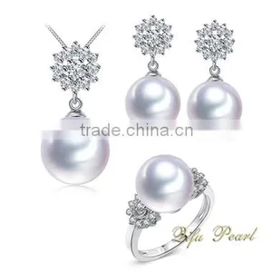 2015 Latest Designs For Women Freshwater Pearl Jewelry Set 925 Sterling Silver Jewelry Wholesale thumbnail-1