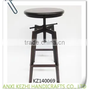 KZ140065 Ancient Round Metal Wood Dinning Room Chair thumbnail-6